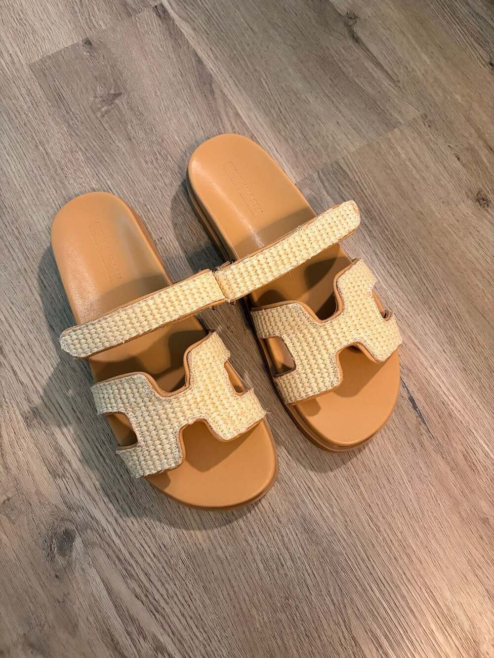 Steve Madden Mayven Natural Raffia Slide Sandals